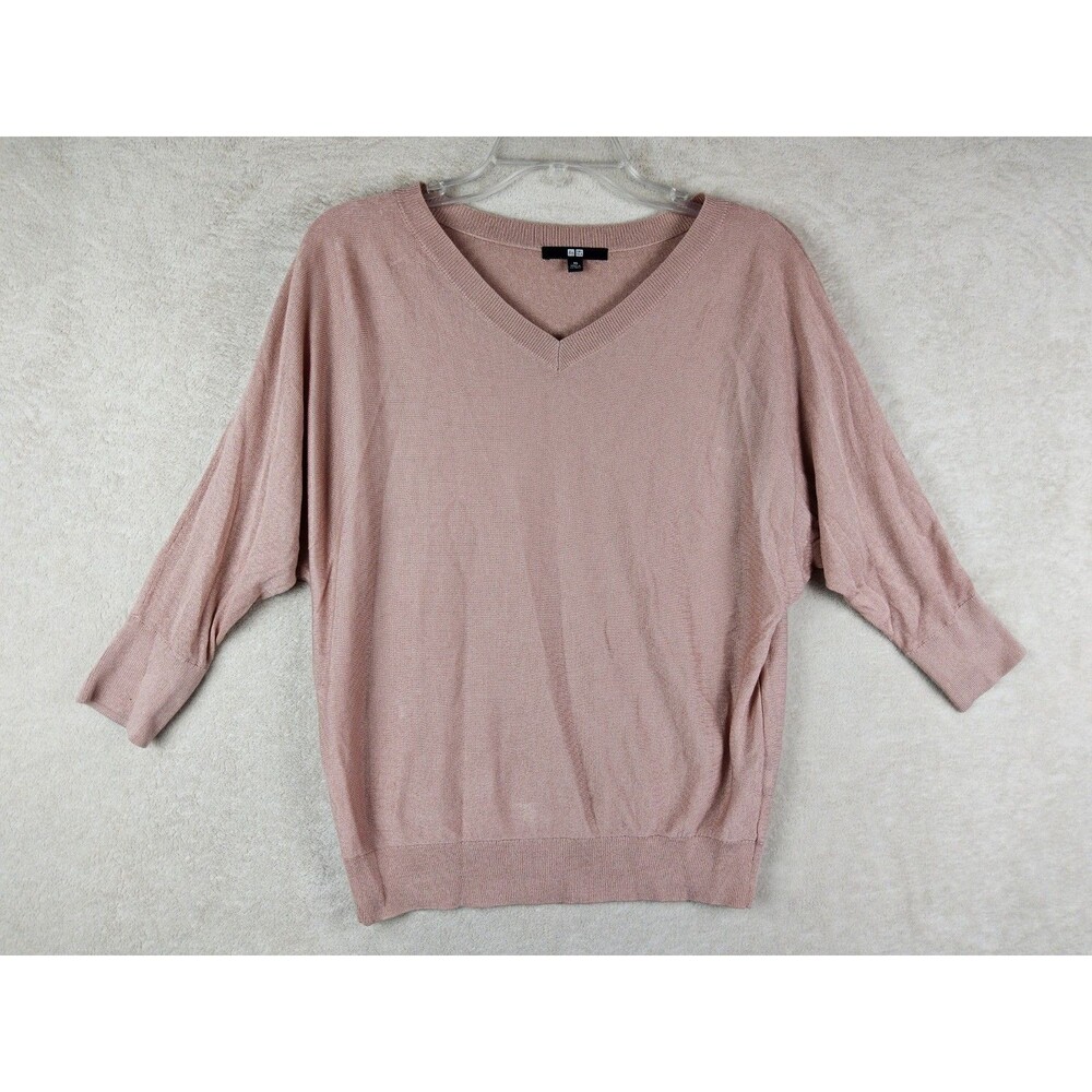 Uniqlo Women's Dolman V Neck Silk Tencel Sweater Size XS